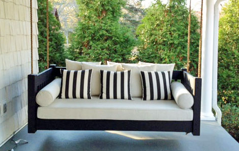 swing bed, porch bed, hanging bed, swing bed atlanta